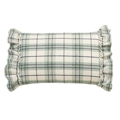 BUYNOW 1PC Two-tone Plaid Lace Pillowcase British Vintage Style Countryside Cottage Sofa Cushion Cover Home Bedroom Bed Decor