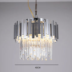 Luxury Crystal LED Ceiling Lamp Modern Gold Silver Living Room Chandelier Home Decoration Dining Room Pendant Lights