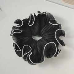 Korean Big Scrunchies – Pink & White Hair Bands for Women