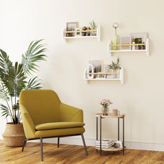 WOLTU 3PCS/Set White Children's Wall Shelves Bookcases Kids Shelf Book Storage for Playroom Baby's Room Organizer Home Decor
