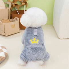 Winter Warm Fleece Pet Dog Jumpsuit for Small Medium Dogs Puppy Cat Pajamas Coat Chihuahua Clothes Pets Costume Yorkie Outfits