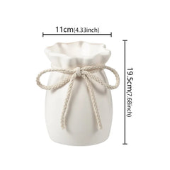 Nordic Bow Design Plastic Flower Vase – Modern Home Decor