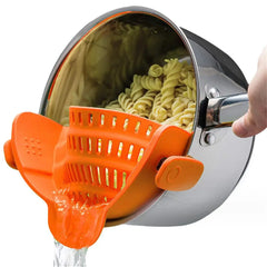 1pc, Strainer, Pot Strainer, Adjustable Clip On Strainer For Pots Pans And Bowls, Kitchen Pot Strainer Cooking Essentials, Kitchen Tools
