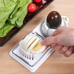 Multifunctional PP Base egg cutter 2-in-1 stainless steel wire pull egg cutter for hanging high-quality Kitchen Tools, Kitchen Accessories