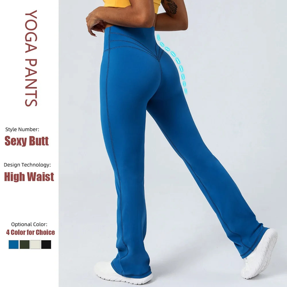 Cloud Hide Leisure Blue Sports Pants Women Home Workout Long Yoga Trousers Gym Fitness Leggings Running High Waist Street Tights
