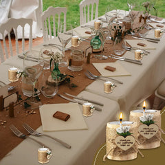 10-50Pcs Wedding Candles Favors for Guests Gift Wood Tealight Candle Holder Bulk Bridal Shower Tealight Holder Thank You Gifts Home Decor