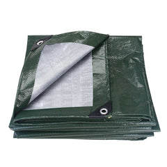 Large PE Tarpaulin Waterproof Tarp Sheet Cover with Reinforced Grommets Rainproof Tarps for Pool Caravan Garden Furniture Covers