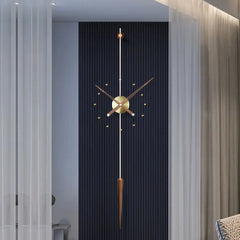 Luxury Silent Wall Clock Modern Living Room Wall Watch Simple Bedroom Silence Pendulum Clock Home Art Decoration Accessories