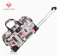 Women 18 inch carry on hand luggage trolley bag women travel trolley bag travel tote on wheels for women short trip luggage bag