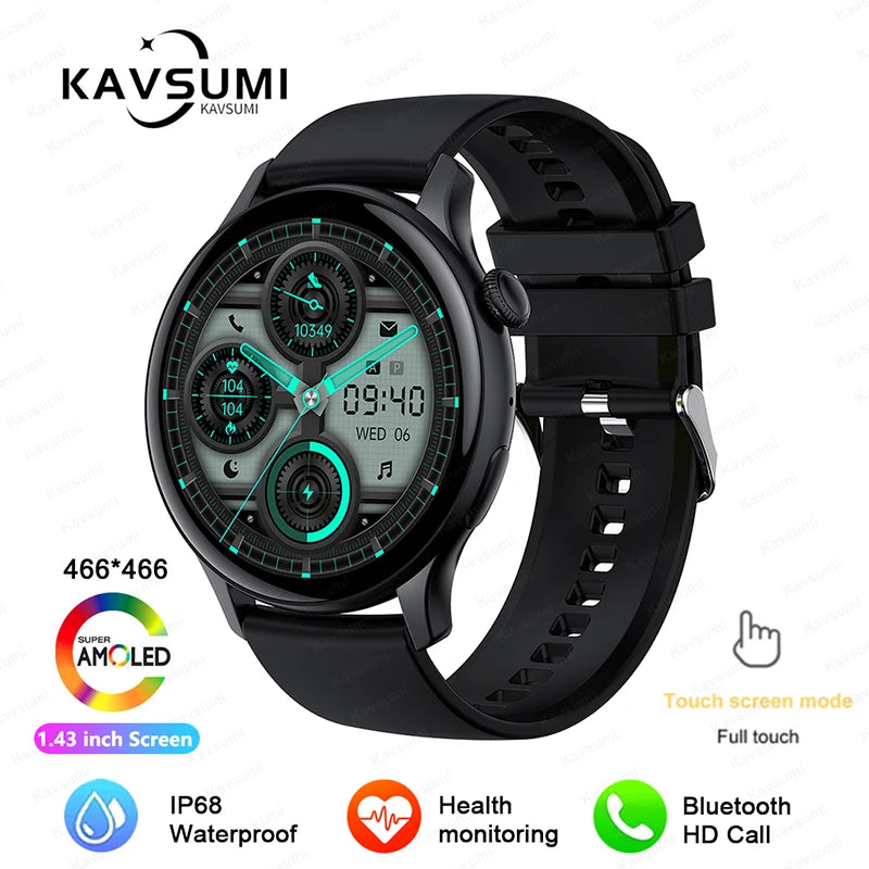 Smartwatch for Women AMOLED Screen Always Display Time NFC IP68 Waterproof Sports Call Women Smart Watch For Women Custom dial