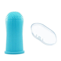 Dog Super Soft  pet Finger Toothbrush Teeth Cleaning Breath Care Nontoxic Silicone Tooth Brush Cat dog toothbrush Pet Shop, Pet Accessories