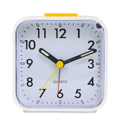 1pc Simple Night Light Small Alarm Clock, Bedside Desktop with Snooze Function Household Creative Plastic Quartz Clock