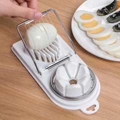 Multifunctional PP Base egg cutter 2-in-1 stainless steel wire pull egg cutter for hanging high-quality Kitchen Tools, Kitchen Accessories