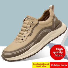 Men’s Luxury Leather Sneakers 2025 Anti-Slip Sports Shoes