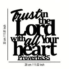 Delight Yourself in the Lord Metal Bible Verse Wall Art Proverbs 35:6 Iron Farmhouse Decor