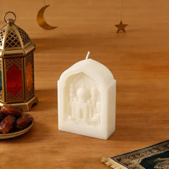 Ramadan Candles for Home Decoration Eid Mubarak Islamic Candle White Star Ramadan Decorative Candles