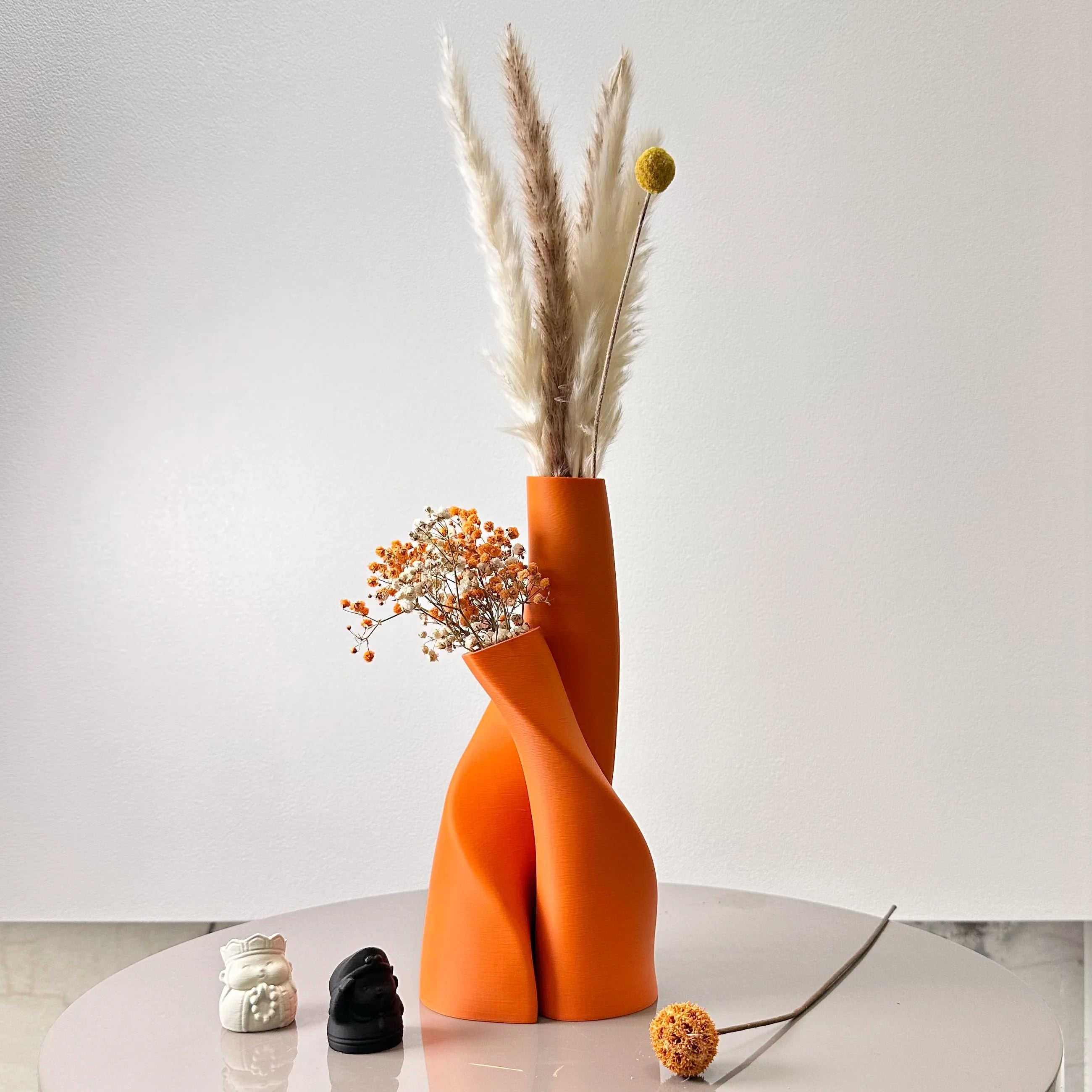 2 Piece Set of Special-Shaped Double Vase, Creative Dried Flower Vase, Multi-Color Optional, Suitable for Living Room, Kitchen Home Decor