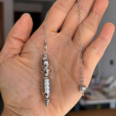 Antique Metal Copper isis Pendulum for Divination Dowsing Open whirligig Radiestesia Professional Witch Pendulo Answers X386
