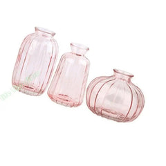 G5AB Set Of 3 Minimalists Glass Small Bud Vases For Living Room Table Centerpieces Home Decor