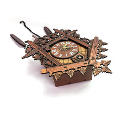 Vintage Cuckoo Clock Wall Handcrafted Wooden Wall Clock Silent for Home Decor Nordic Antique Style Electronic Wall Cuccu Watch