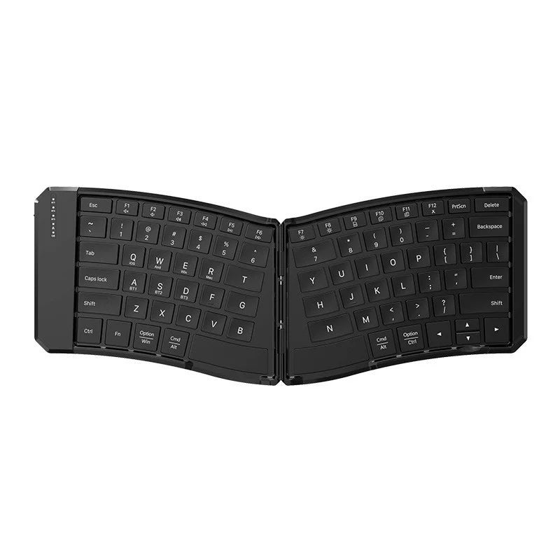 BOW Foldable Bluetooth Keyboard with Touchpad/Numberic Pad Portable Rechargeable Folding Wireless Keyboard for Tablet ipad