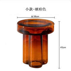Artistic Glass Coffee Table, Creative Design End Tables for Living Room , Stylish Accent Tea Table with Various Sizes & Colors Living Room Furniture