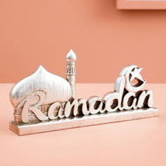 1PC, resin-made antique gold and silver Islamic ramadan decorative item, suitable for gift-giving during Ramadan and Eid al-Adha