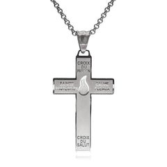 Stainless Steel Pendant of Holy Cross of Pardon and the Cross of the Sons and Daughters Marie Julie Jahenny Cross of Forgiveness