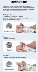 TELESIN Magnetic Phone Camera Shoot Hand Grip Phone Holder Shooting Aid Remote Control Handle for Iphone HUAWEI SAMSUNG Phone
