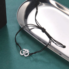 Dawapara Om Ohm Aum Charm Spiritual Pendant Stainless Steel Bracelet Yoga Jewelry Meditation Buddhist Spiritual Amulet