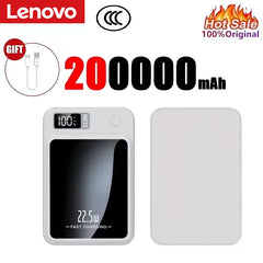 Lenovo 2026 200000mAh Magnetic Wireless Power Bank Portable Fast Charger For Magsafe Auxiliary Battery For iphone Huawei Samsung