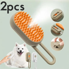 3-in-1 Steam Pet Brush – Spray Massage Grooming Comb Pet Shop