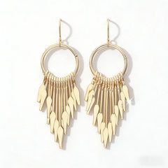 Gold Tassel Earrings – High-End Versatile Daily Fashion for Women