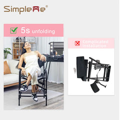 Simpleme Lightweight Aluminum Portable Folding Tall Director Adjustable High Makeup Artist Chair With Headrest Office Chairs Office Furniture