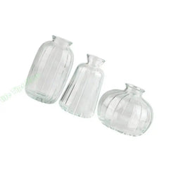 G5AB Set Of 3 Minimalists Glass Small Bud Vases For Living Room Table Centerpieces Home Decor