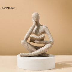 Abstract Thinker Resin Figurine – Modern Bookshelf Decor Office Furniture Decorative accessories