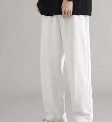 American Heavyweight Sports Sweatpants for Men in The Summer of 2025, New Straight-leg Casual Wide-leg Long Pants