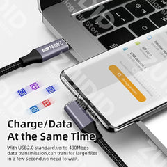 100W USB C To Type C Cable PD 3.1 240W Fast Charging Charger Cord USB-C 5A Type C Data Cable For Macbook iPad Samsung Xiaomi 2m