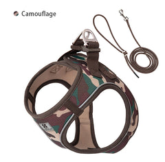 Dog Harness Leash Set for Small Medium Dog Adjustable Reflective Puppy Cat Harness pet Vest Chihuahua Dachshund Outdoor Walking Pet Shop