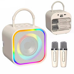 Karaoke Dual Wireless Bluetooth Microphone Portable Speaker Mic For iPhone Android Mobile Cell Phone PC System Machine Room Home