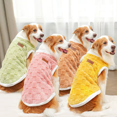 1.5-25kg Flannel Dogs Clothes Winter Warm Sweater Pet Clothing Golden Retriever Dog Coats Sweatshirt Pets Puppy Pullover Vest Pet Shop Pet Clothing