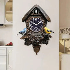 Cuckoo Wall Clock Silent Clocks Creative House Home Ornaments Interior Living Room Wall Decoration Items on The Hour Design