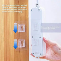 Double-Sided Self Adhesive Wall Hooks Strong Sticky Transparent Traceless Kitchen Bedroom Wall Hook Storage Holders Wholesale