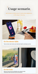 K10 Vacuum Suction Cup Car Magnetic Wireless Charger Foldable 360° Universal Rotating Stand for iPhone Samsung Gym Bath Mirror