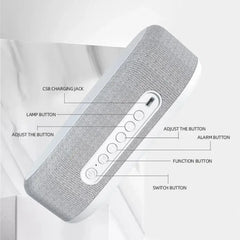Alarm Clock Wireless Chargers Pad Phone Bedroom Lamp Night Light Desk Thermometer For iPhone 17 16 15 14 13 Fast Charging Dock
