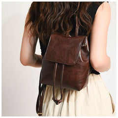 Fashion PU Leather Backpack for Women – Vintage Travel & School Bag