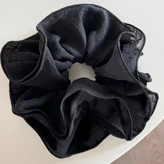 Korean Big Scrunchies – Pink & White Hair Bands for Women