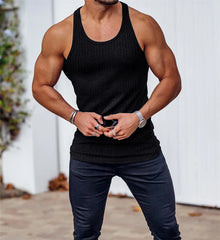 2025 Summer men Vest stripe gym Tank top Men Fitness sleeveless shirt Male Exercise Sports vest Undershirt Bodybuilding clothing