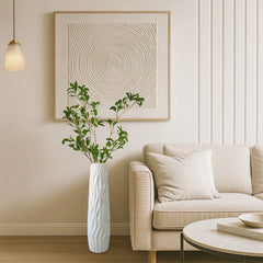 Decorative Vase Textured Floor Standing Vase Modern Tall Vase for Home Living Room