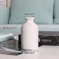 INS Nordic White Ceramic Vase – Decorative Flower Pot Home Decor
